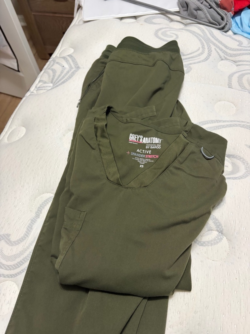 Grey's Anatomy Olive Green Active Scrub Set